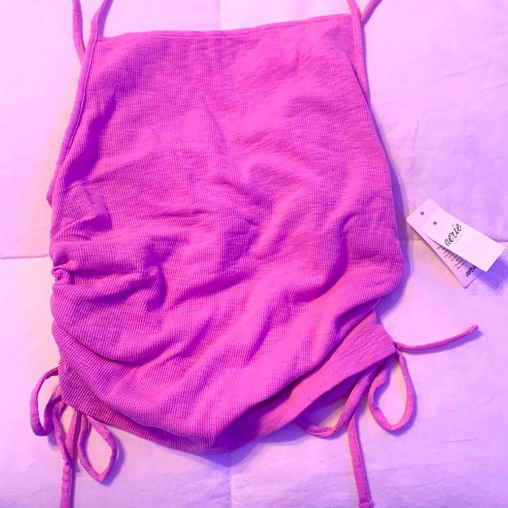 Purple Aerie Cinch Crop Top